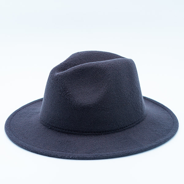 Grey Red Rim Fedora Hat