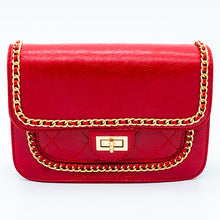 Load image into Gallery viewer, Small Red Pattern Chain Purse
