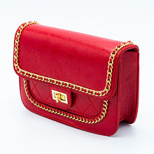 Load image into Gallery viewer, Small Red Pattern Chain Purse
