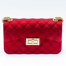 Load image into Gallery viewer, Small Red Diamond Tuck Jelly Purse
