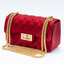 Load image into Gallery viewer, Small Red Diamond Tuck Jelly Purse
