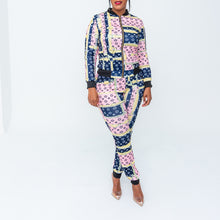 Load image into Gallery viewer, Two Piece Pink And Blue Track Suit
